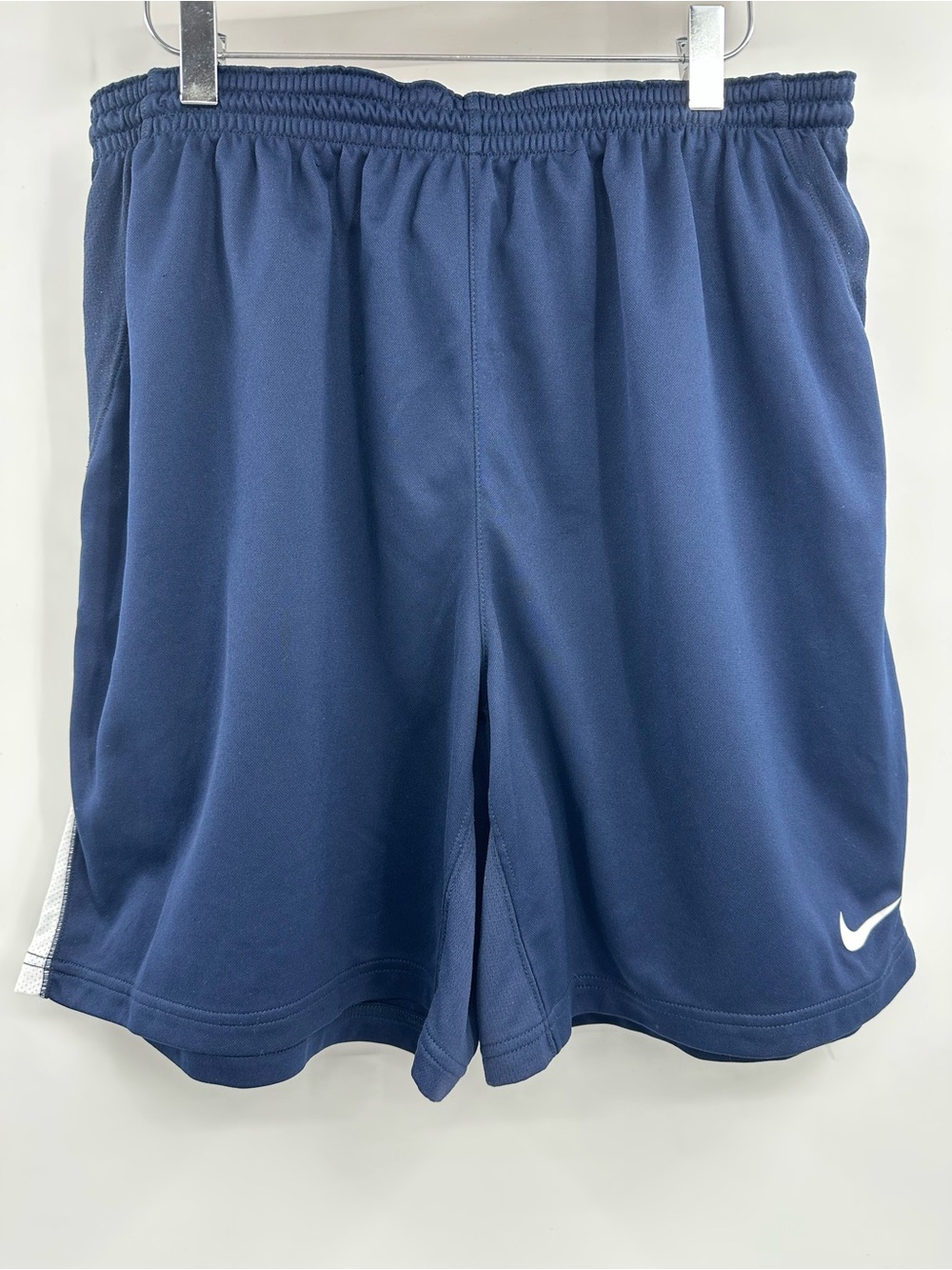 Nike Men’s Navy Athletic Shorts with White Swoosh